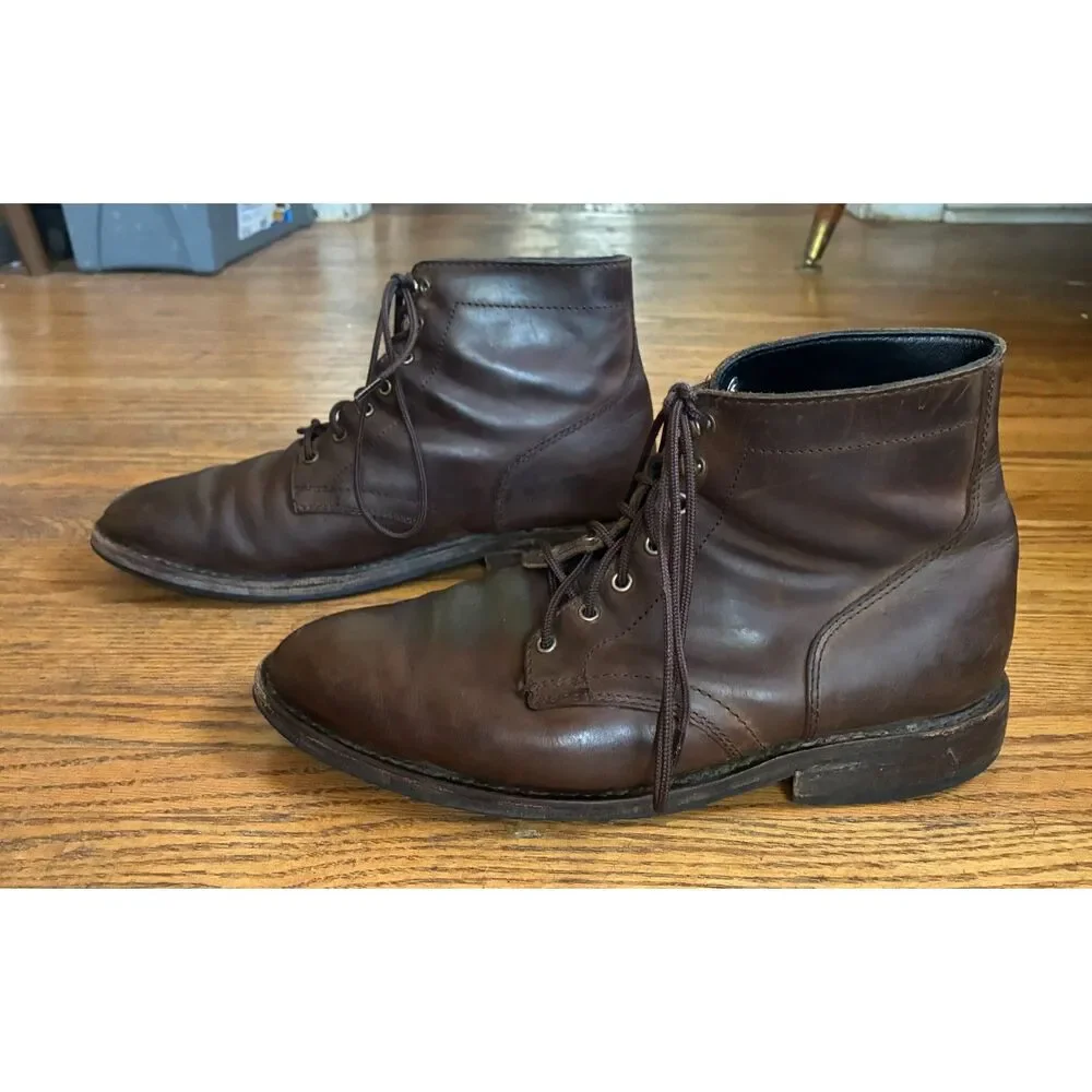 Thursday Boot Company Brown President Dark Leather Lace Up Boots  Mens Size 9.5